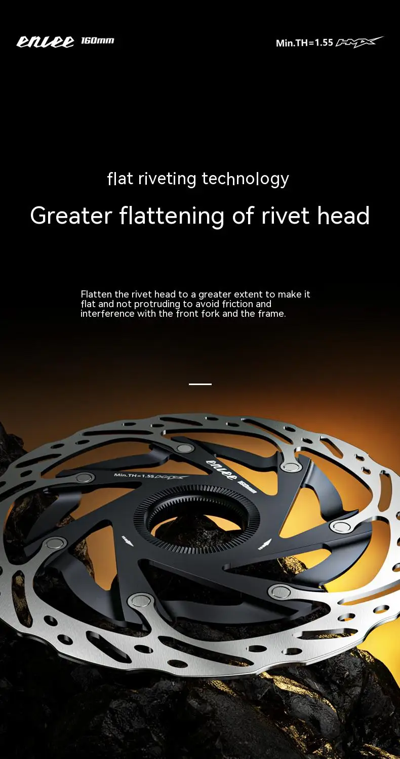 Enlee 140mm 160mm Rennrad Scheiben bremse ultraleichte RT-RX Mittels chloss Fahrrads ch eiben rotor starke Wärme ableitung schwimmender Rotor – Detail 7