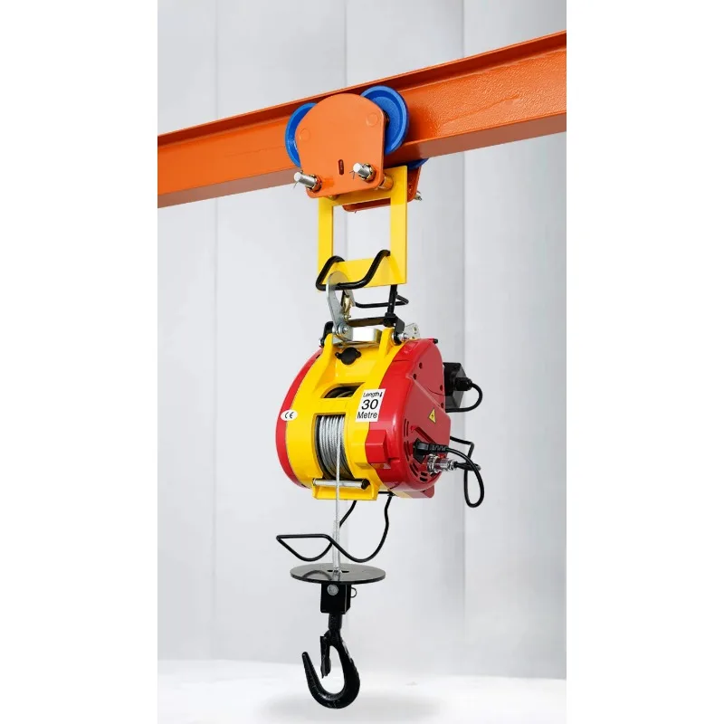 Electric Hoist 220v Crane Household Small Lifting Micro Electric Hoist Portable Remote Control Winch