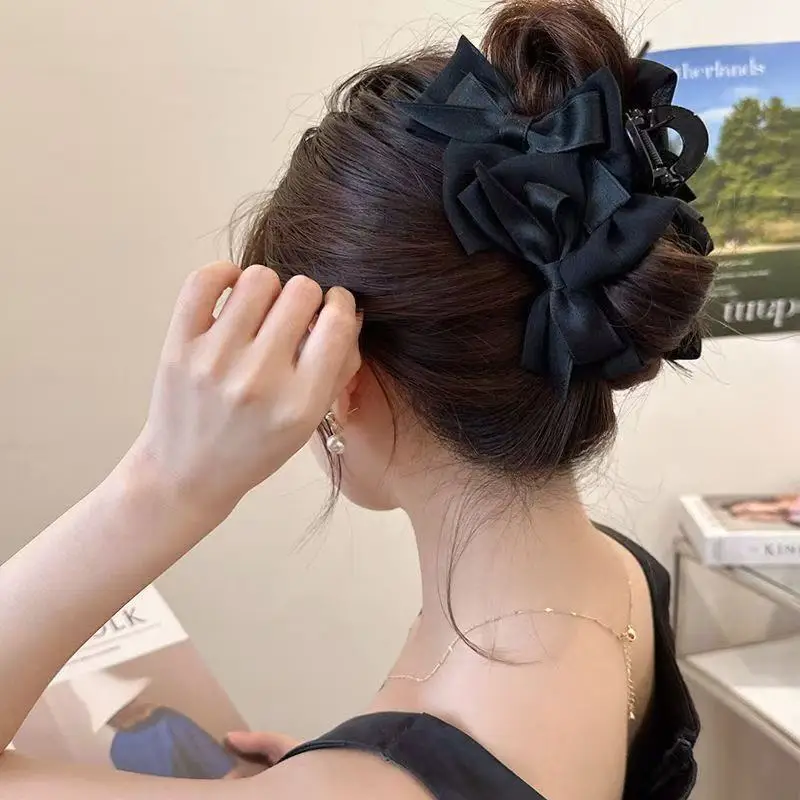

2025 New French Elegant Butterfly Clip – Double-Sided Shark Hair Clip for Back of Head, Luxury Plus Size Women's Hair Accessory