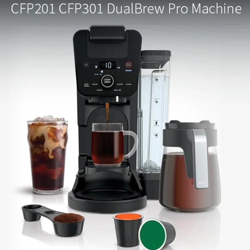 Stainless Steel Reusable K Cups For Ninja CFP201 CFP301 Dualbrew Pro Machine Reusable Coffee Pods-A36R