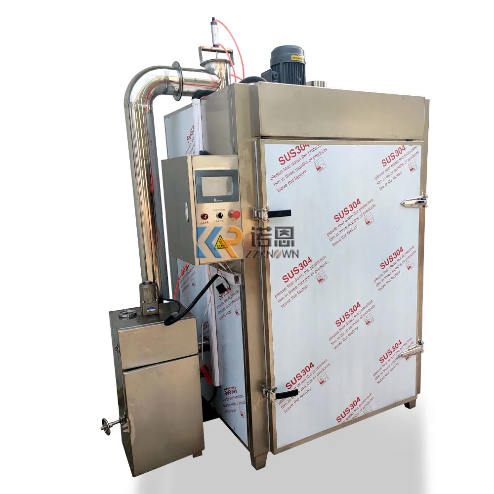 ماكينة دخان لحم الخنزير الكهربائية التجارية المدخنة الأسماك الدجاج الغذاء السجق المدخن فرن التلقائي الشواء آلة تدخين اللحوم