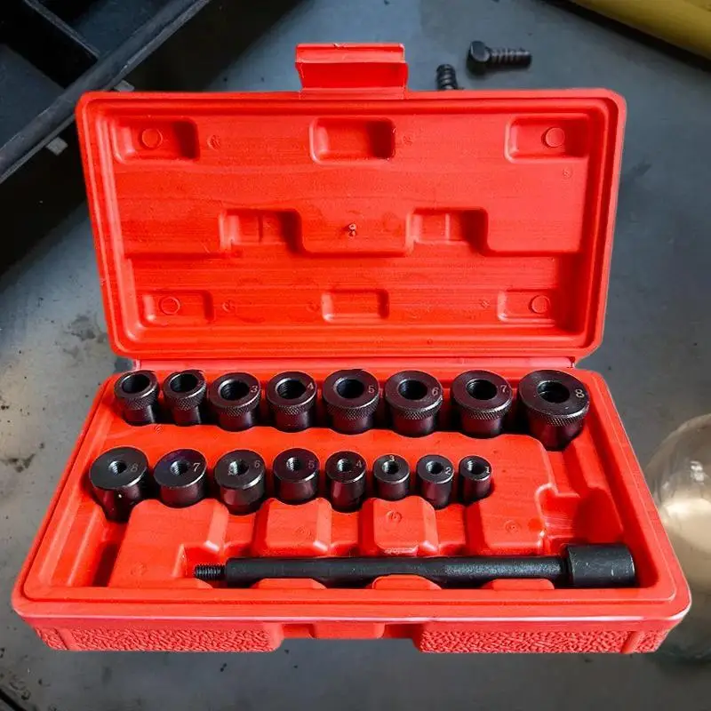 

Универсальный набор инструментов для выравнивания сцепления, 17 шт., отверстие маховика и выравниватель приводной пластины для ремонта автомобилей