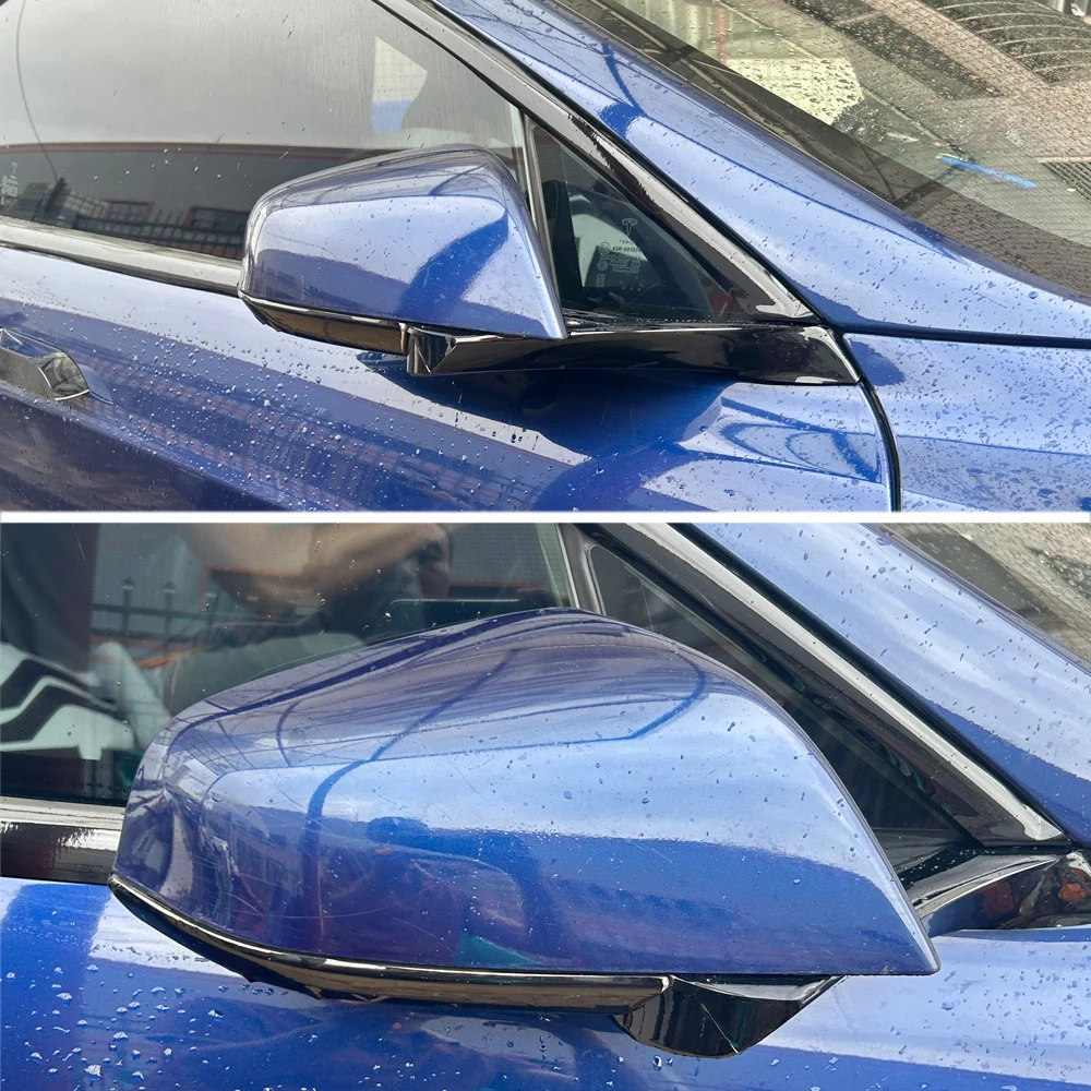 Für Tesla Model S 2014-2020 Limousine Fenster Chrom Löschen Blackout ABC Säulen Glänzend Schwarz Aufkleber – Detail 2