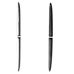 2pcs Front Bumper Upper Moulding Trims (Left+Right) 735455041 Fit for Fiat 500 2007-2015 Chrome/Carbon Fiber Black