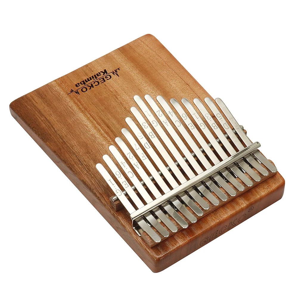 GECKO 15 touches Kalimba G ton pouce Piano Mbira clavier Instrument + pick-up bois de camphre Kalimba Instrument de musique K15CAPEQ