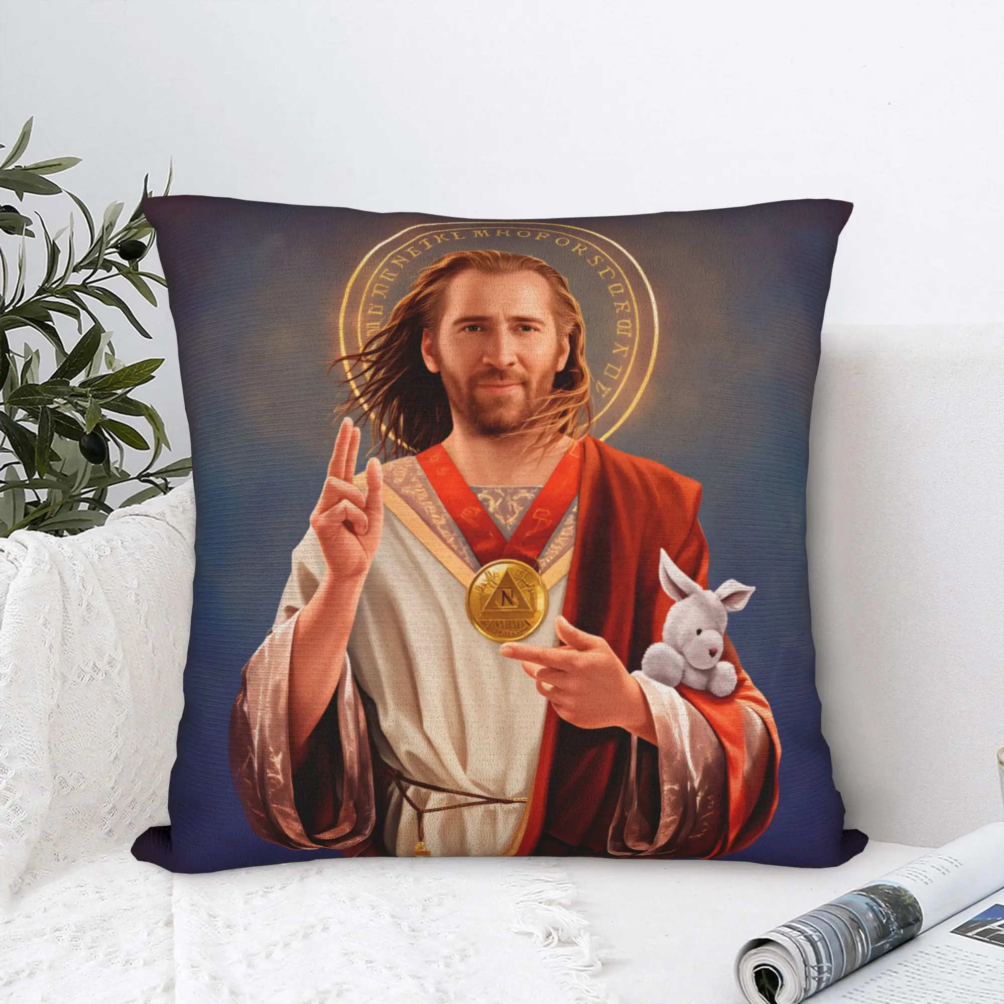 Pillow Cover Saint N-Nicolas C-Cage  Vintage Pillow Case For Sofa Home Decoration Pillowcases