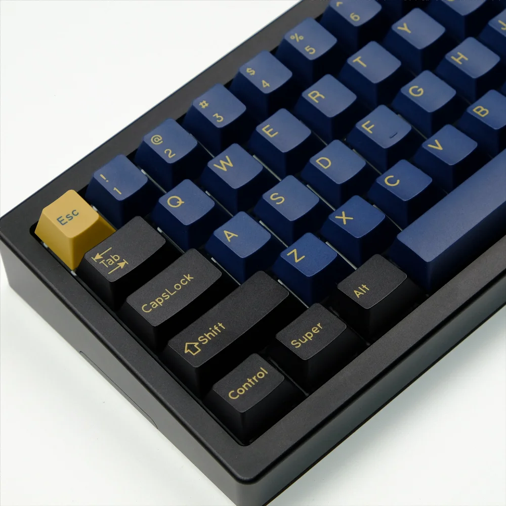 

170+ Keys QX GMK Blue Samurai Keycaps PBT Double Shot Cherry Profile for 61 64 68 87 96 980 104 108 Mechanical Keyboard