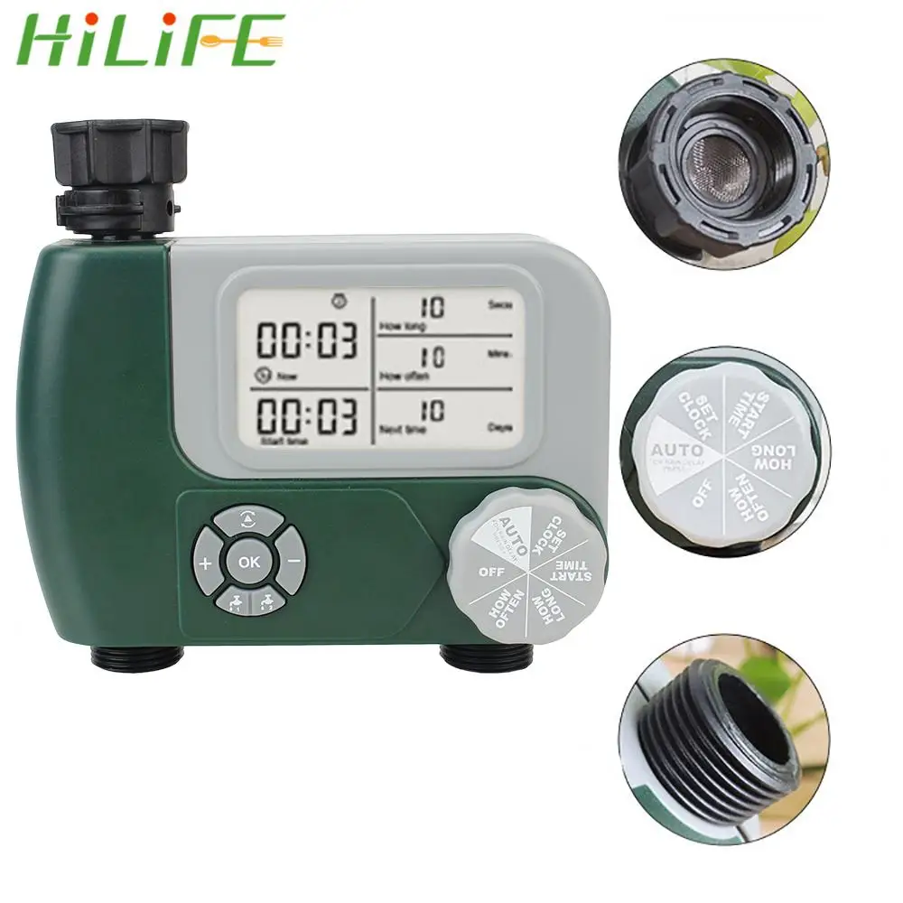 Digital Hose ​Faucet Timer with 2 Outlet Automatic Irrigation Controller Garden Water Timers Programmable