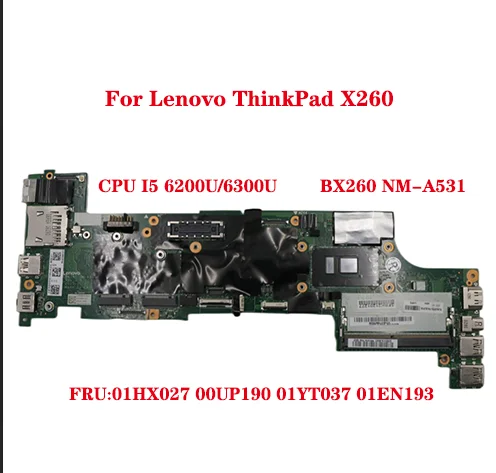 Para lenovo thinkpad x240 placa-mãe do portátil com cpu i5 4200u/4300u fru 04x5164 04x5152 04x5147 04x5158 04x5159 100% trabalho de teste