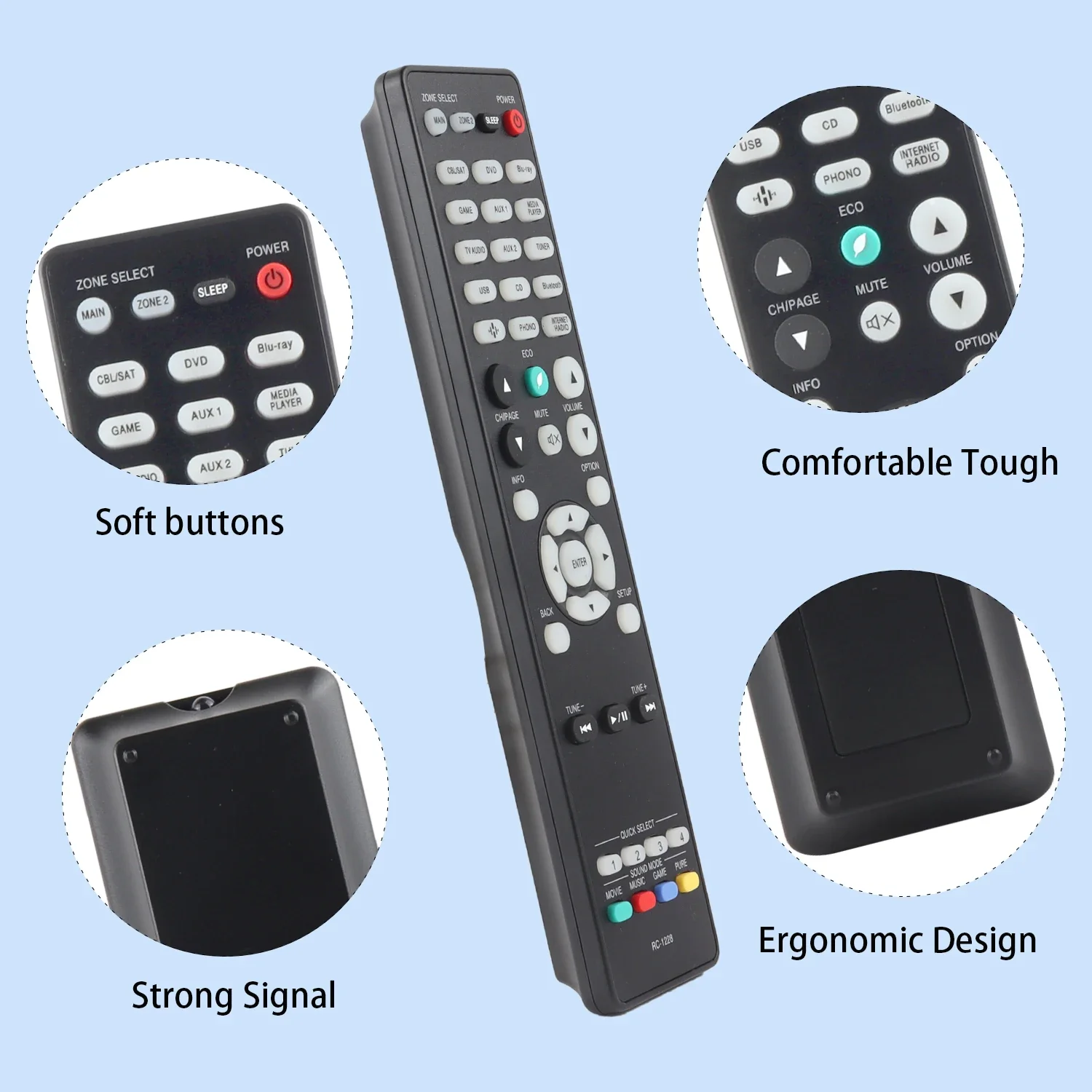 Nuovo telecomando RC-1228 RC1228 compatibile con controller ricevitore AV Denon RC-1227 RC-1217 RC-1218 RC-1192 AVR-X3600H