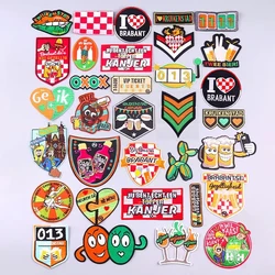 Netherland Carnival Patch Kruikenstader Emblem Frog Iron On Patches For Clothing Embroidery Applique Tilburg Patch DIY Badge