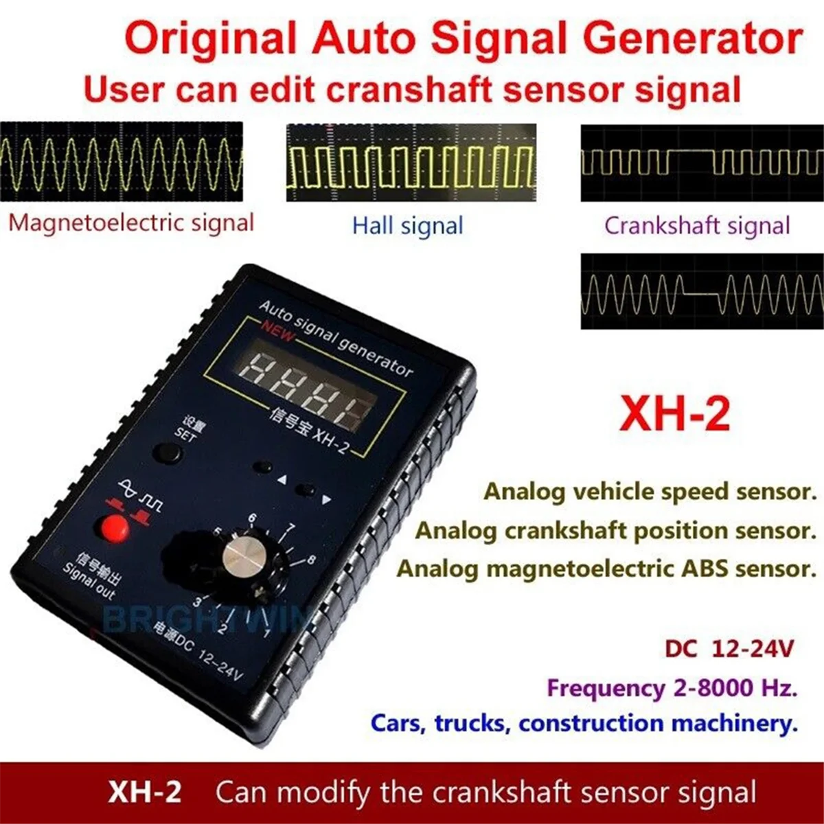 XH-2 Sensor Simulation Box Automotive Signal Generator Analog Signal Stopwatch Automotive Repair Tools