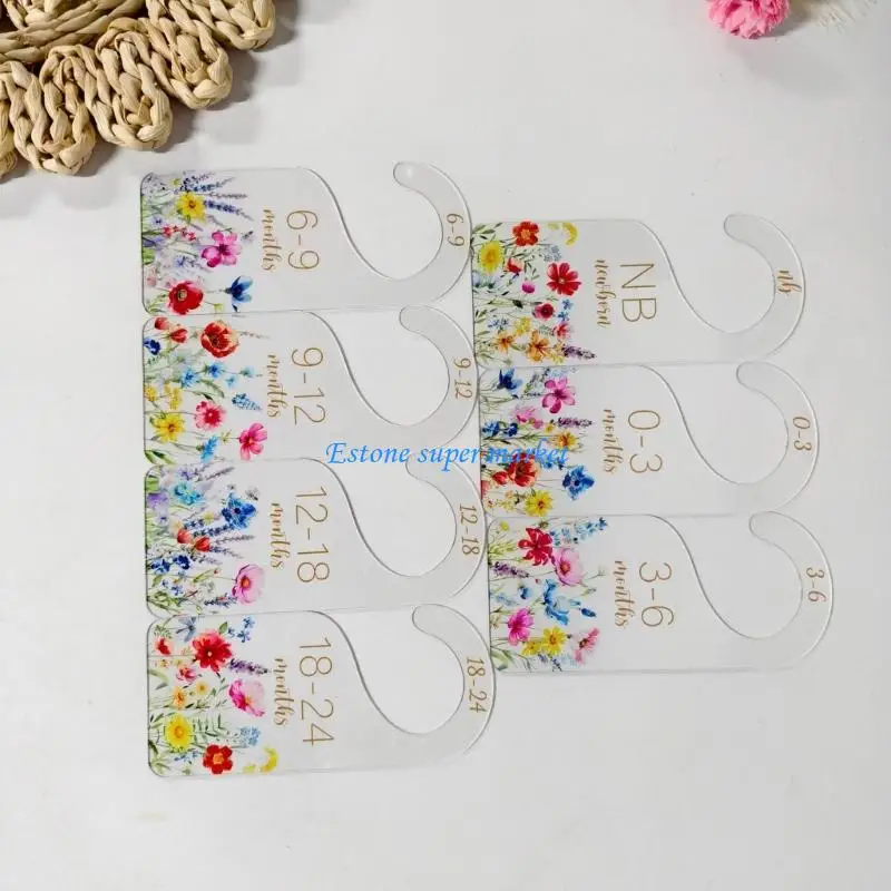 090B أقسام صور مرحلة الطفل 7 قطعة مجموعة إكسسوارات احتفال بالسنة الأولى من الأكريليك الشفاف للرضع #2