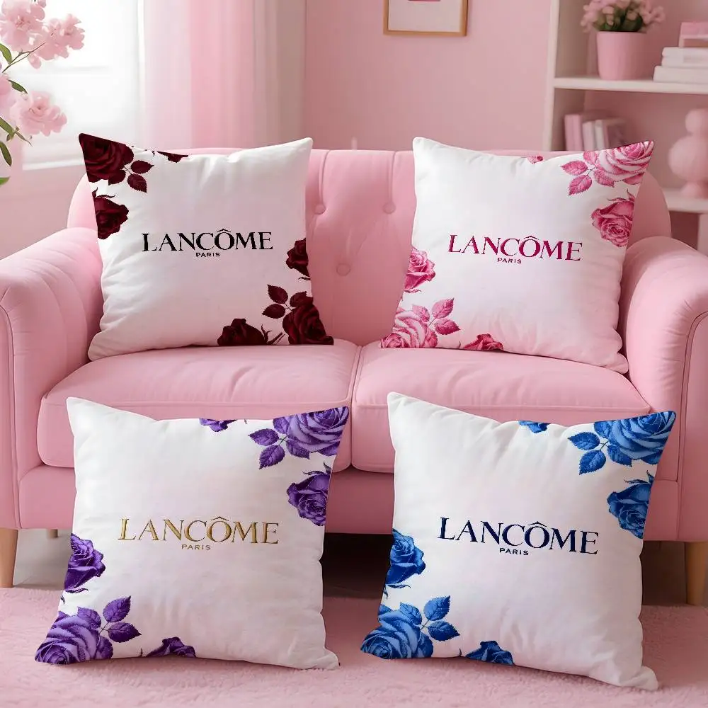 Funda de almohada cosmética Lancome, funda de almohada estampada con patrón para sala de estar, funda de cojín para sofá y decoración de dormitorio