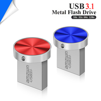 Super mini metal usb flash driver 128 64 32 GB office USB pendrive 64gb 32gb 16gb USB3.1 Memory stick Car Computer Accessories