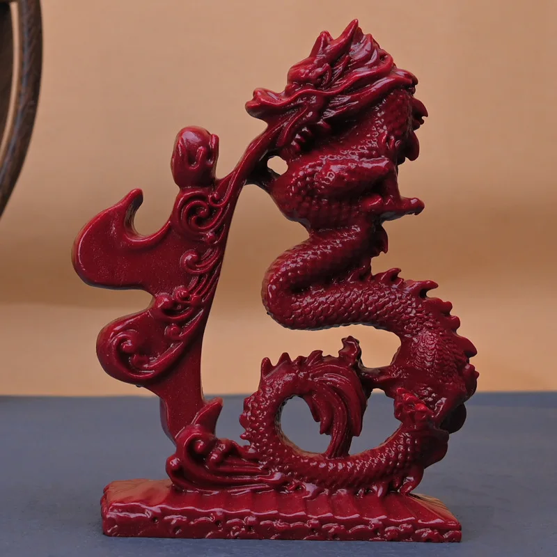Cinnabar Fuzilong ornament, high-end home decoration, store decoration, Fulong has arrived.