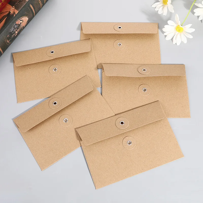 50 Stks/partij Kraft Enveloppen Voor Trouwkaarten Kleine Business Levert Bestand Pocket Ansichtkaarten Briefpapier Extract Envelop