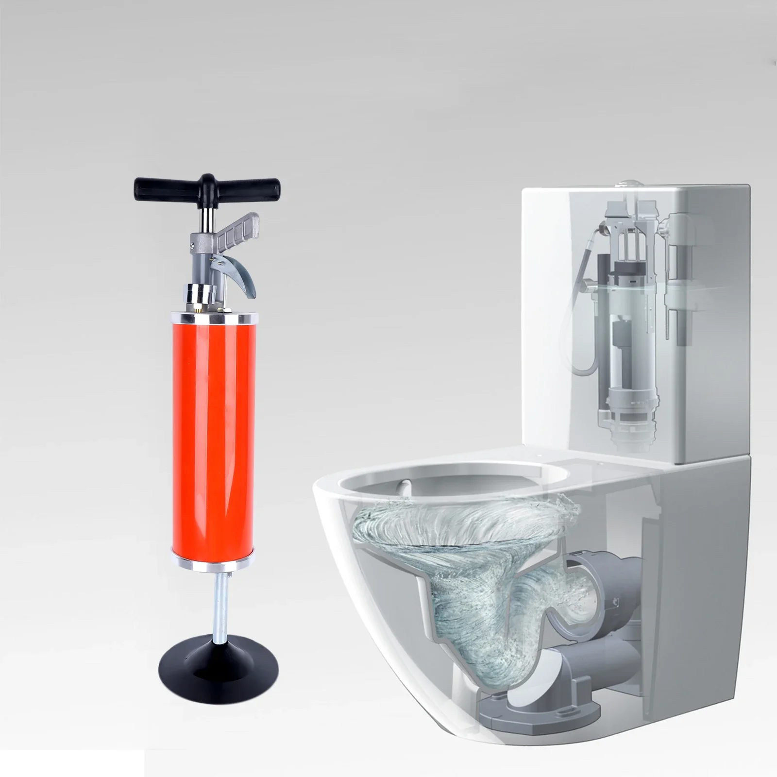 

Manual Drain Pipe Cleaner Cleaning Tool 0.7Mpa With Compressed Air Pipe Cleaning Machine for Toilet Kitchen Sink and Bathtub