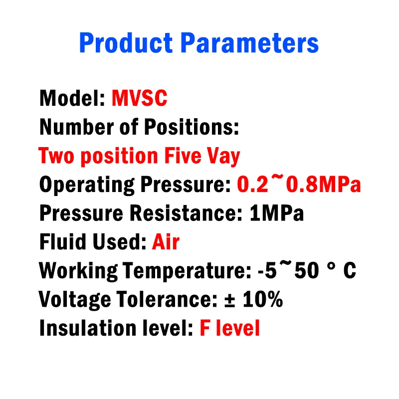 Electromagnetic Valve MVSC-220/260/300/460-4E1/4E2 Pneumatic Valve AC220V/DC24V