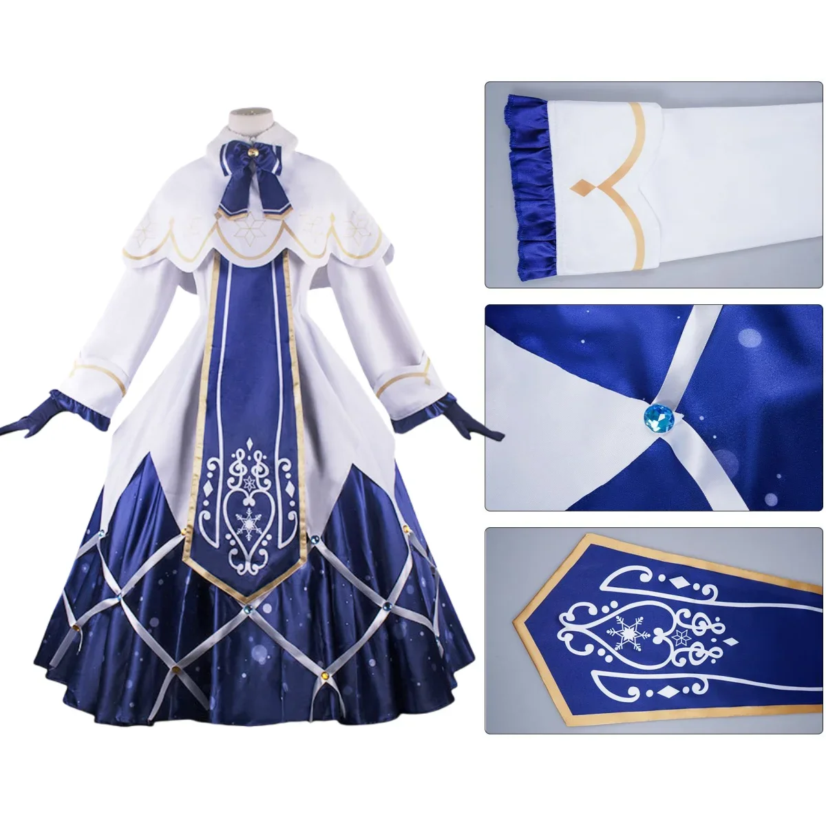 Anime Miku Cosplay Kostüm niedlichen Lolita Kleid Uniform Halloween Karneval Party Karneval Performance Kostüm komplette Reihe von Requisiten