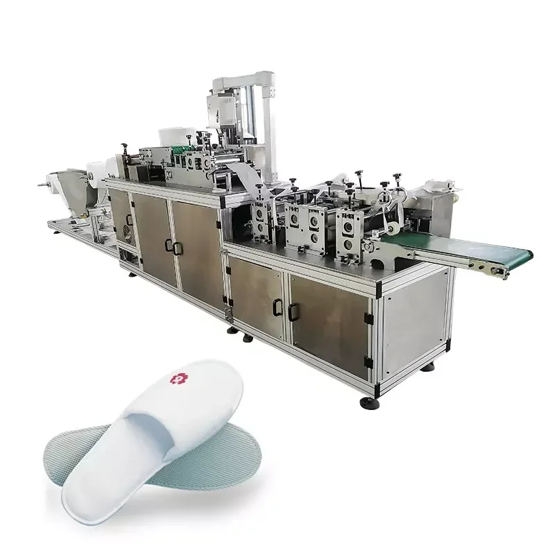 Low Price Disposable Hotel Slipper Making Machine Automatic High Output Ultrasonic Non Woven Shower Shoes Making Machine