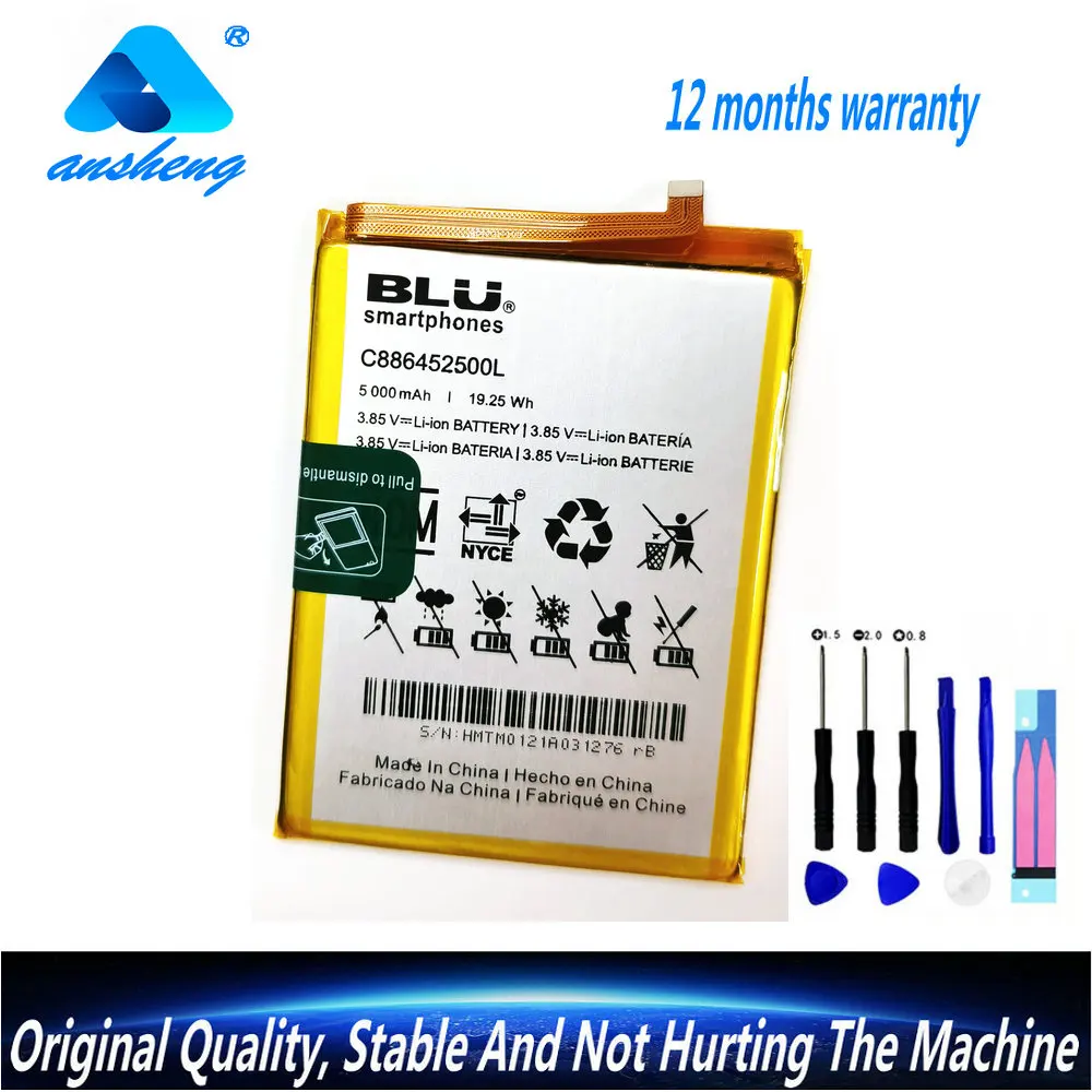 New Original 3.85V 5000mAh Battery For BLU C886452500L Mobile Phone