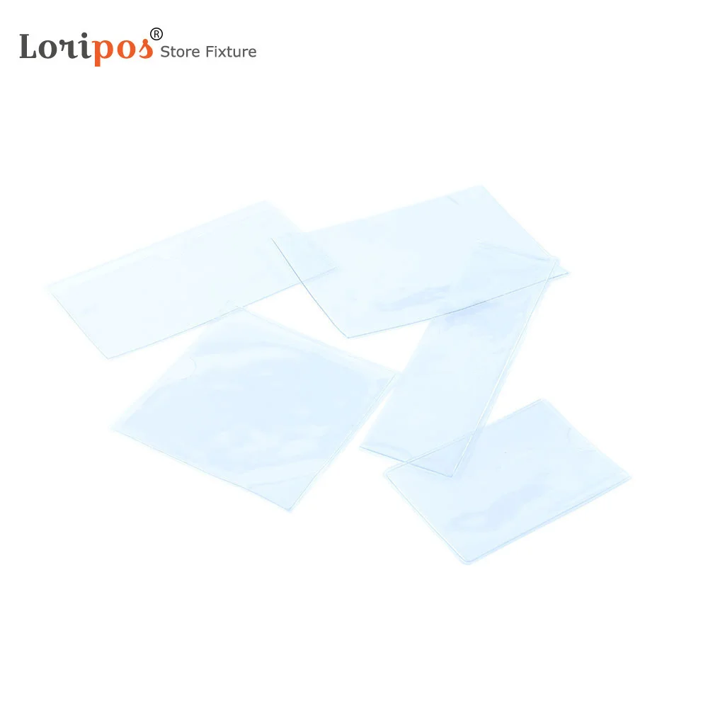 Nameplate Vinyl Sleeves, PVC Pouch Sign Holder Inventory Machine Name Plate Price Tag ID Card Case Label Plastic Envelope Pocket