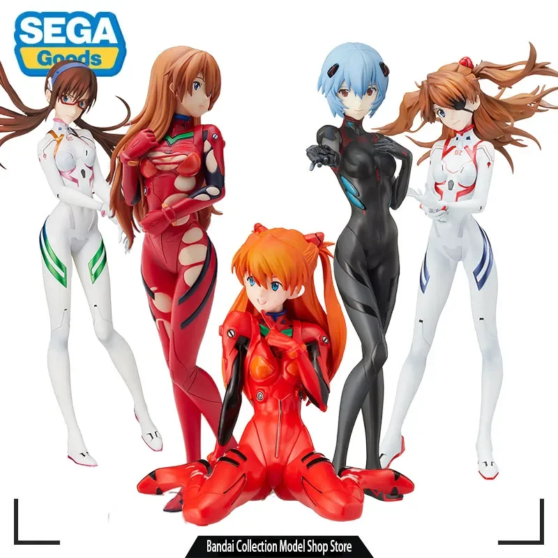 SEGA Original EVA SPM《NEON GENESIS EVANGELION》Asuka Langley Soryu Mari Makinami Illustrious Anime Figure Model Toy Gift for Boys