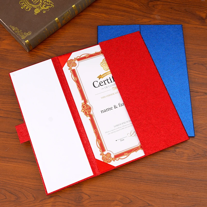 A4 Honor Certificate Cover and Sleeve, Certificate Inner Page Protector, for Appointment and Completion Certificates, Universal