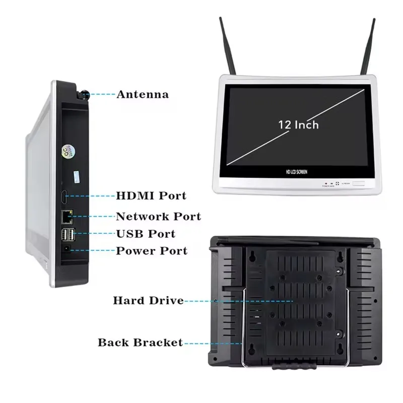 ระบบกล้องวงจรปิด Jianvision 16 ช่อง ความละเอียด 4MP ภาพสีกลางคืน หน้าจอ 12 นิ้ว ไร้สาย WiFi พลังงานแสงอาทิตย์ พร้อมเสียงสองทาง มาตรฐานกันน้ำ IP66 NVR