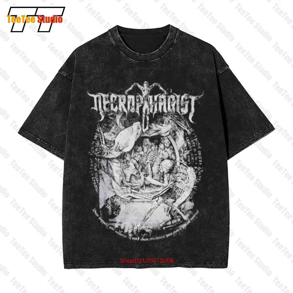 Camiseta extragrande vintage de Necrophagist 'Mors' HQQ8