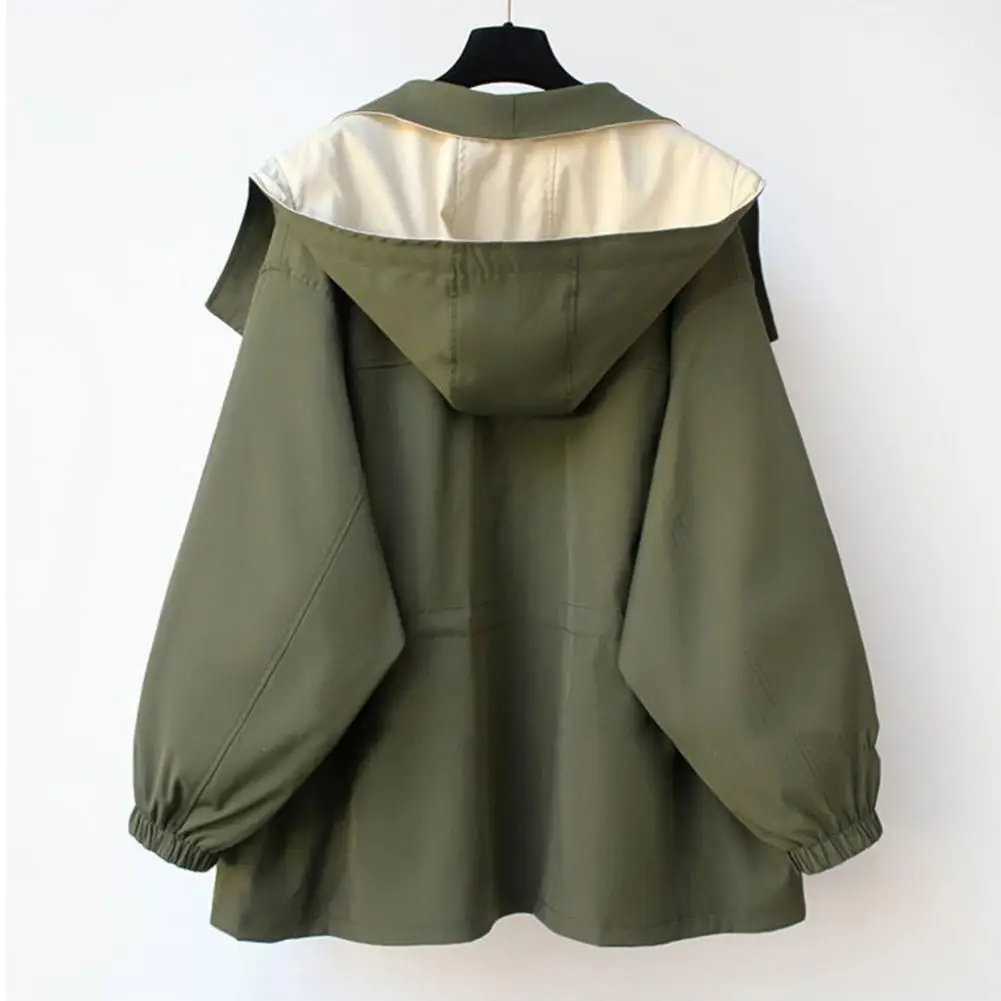 Damska kurtka wiatrówka wiatroodporna zapinana na zamek płaszcz typu trencz luźny kolorowy odzież wierzchnia oddychająca lekka odzież