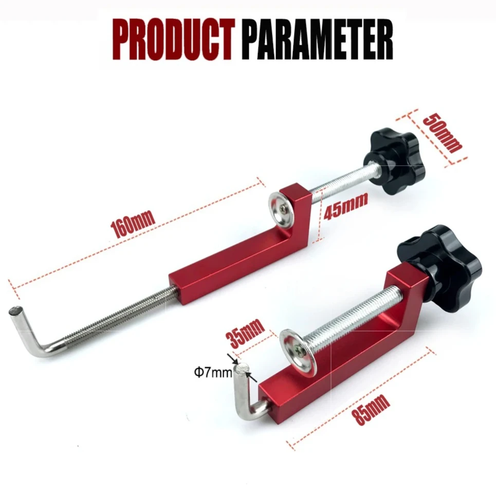 مشبك سياج من سبائك الألومنيوم لأعمال النجارة، تركيبات على شكل حرف G قابلة للتعديل للتثبيت السريع والأمان على طاولات العمل والإطارات
