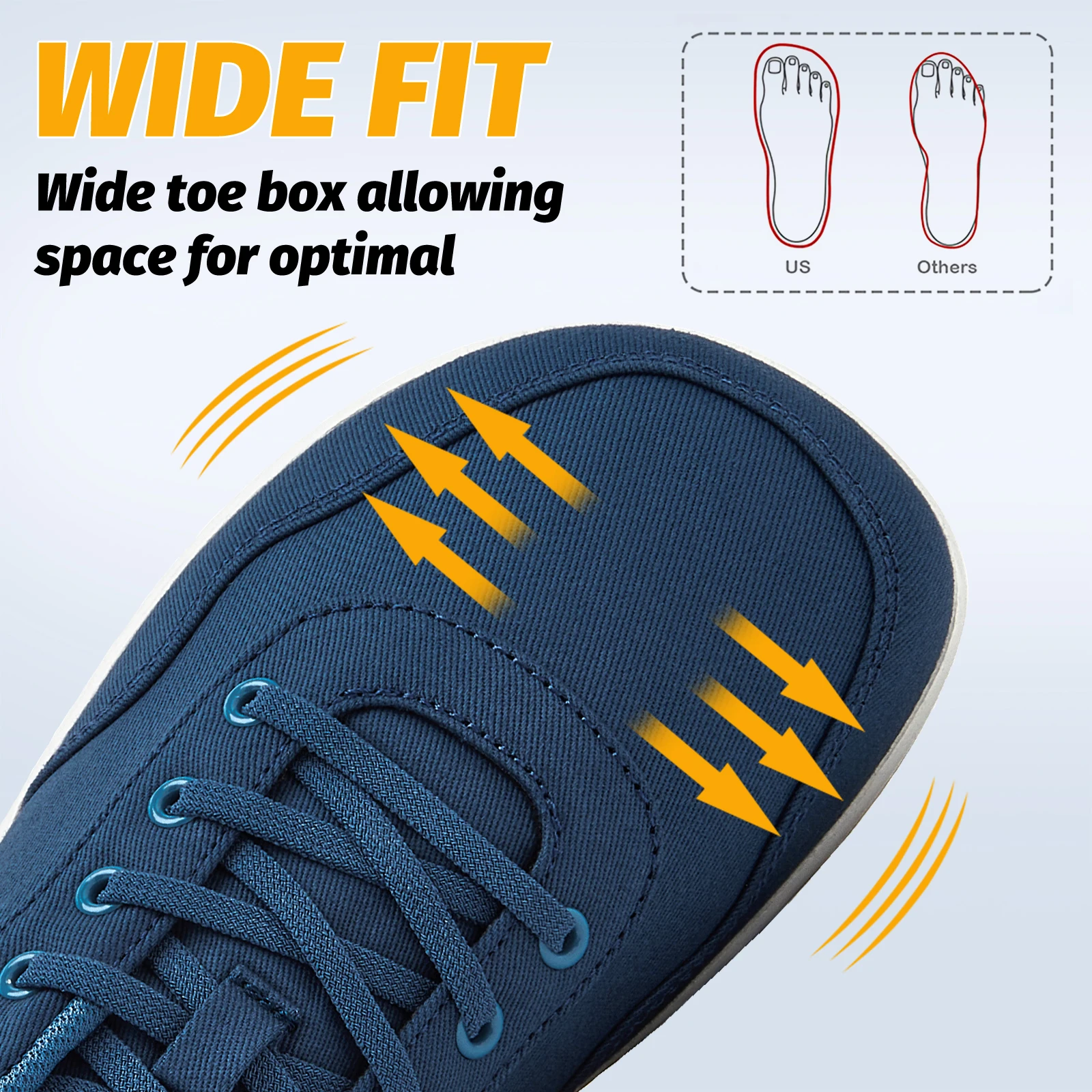 HOBIBEAR Unisex-Barfußschuhe für Männer und Frauen, breite Zehen, verstellbare Slip-On-Sneaker, minimalistische, leichte Wanderschuhe – Detail 6