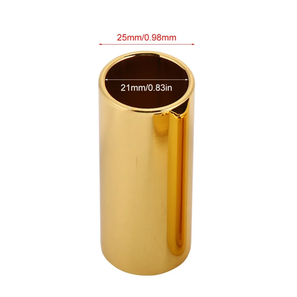 4PCS Durable Golden Color Guitar Slide Metal Guitar String Slide Bass Slide For Electric Guitar
