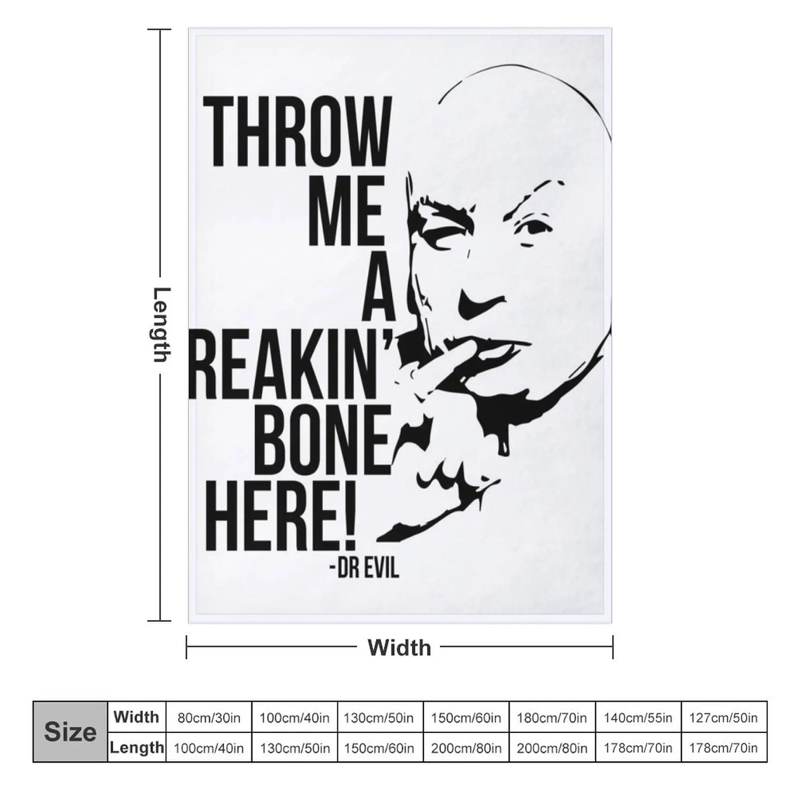 Dr Evil - Throw Me A Freakin Bone Here Throw Blanket Plaid For Baby Blankets