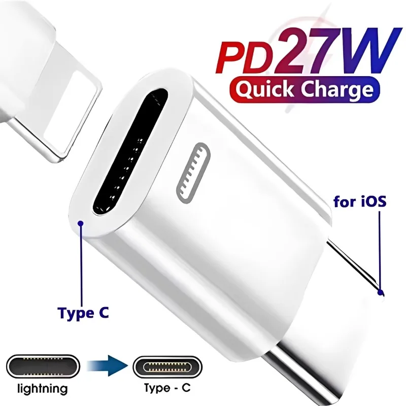 Lightnning Female To Type C Male Adapter USB C Charging Converters iOS To Type C Converter for iPhone 18 17 16 Samsung Google