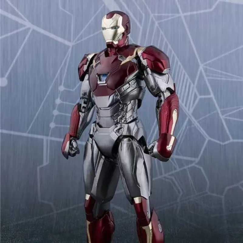 Marvel SHF The Avengers The Man Who Came Back Iron Man MK47 joint Movable Handmade model Avengers Children's Toy Gifts color box