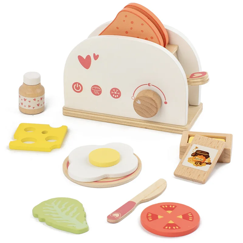 LazyChild Set da cucina in legno per bambini, giocattolo educativo per il tè pomeridiano, per ragazzi e ragazze dell'asilo