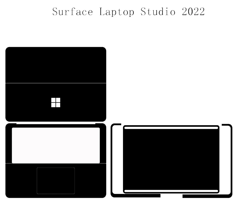 

Наклейка для поверхности ноутбука Studio 2022/ Studio 2 2023 14,4 Дюймов, углеродное волокно, виниловая защита