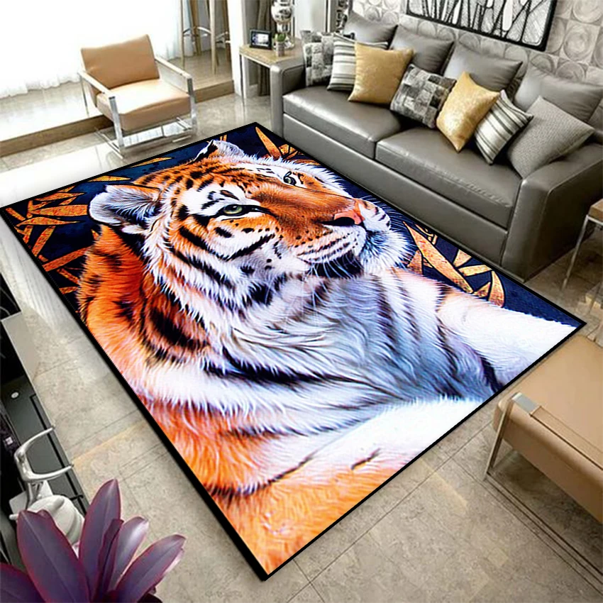 American Eagle tiger printed carpet home living room bedroom large floor decorative 