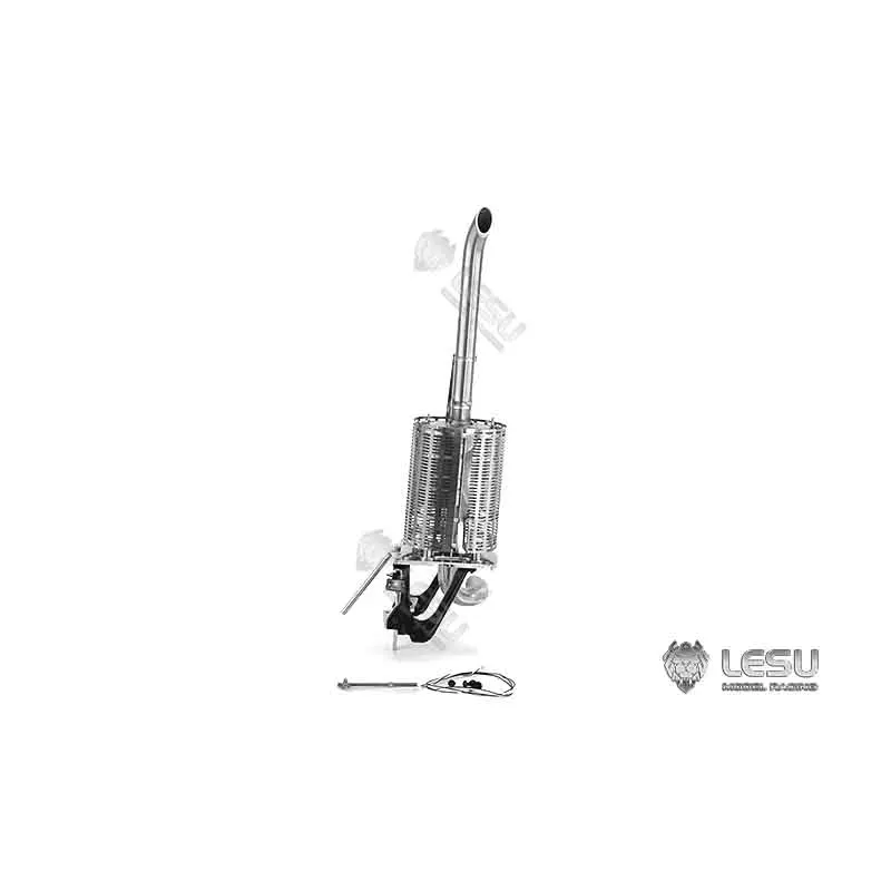 LESU أنبوب عادم الدخان المعدني لشاحنة جرار RC 1/14 نموذج Tamiyay ألعاب خارجية TH19931 #4