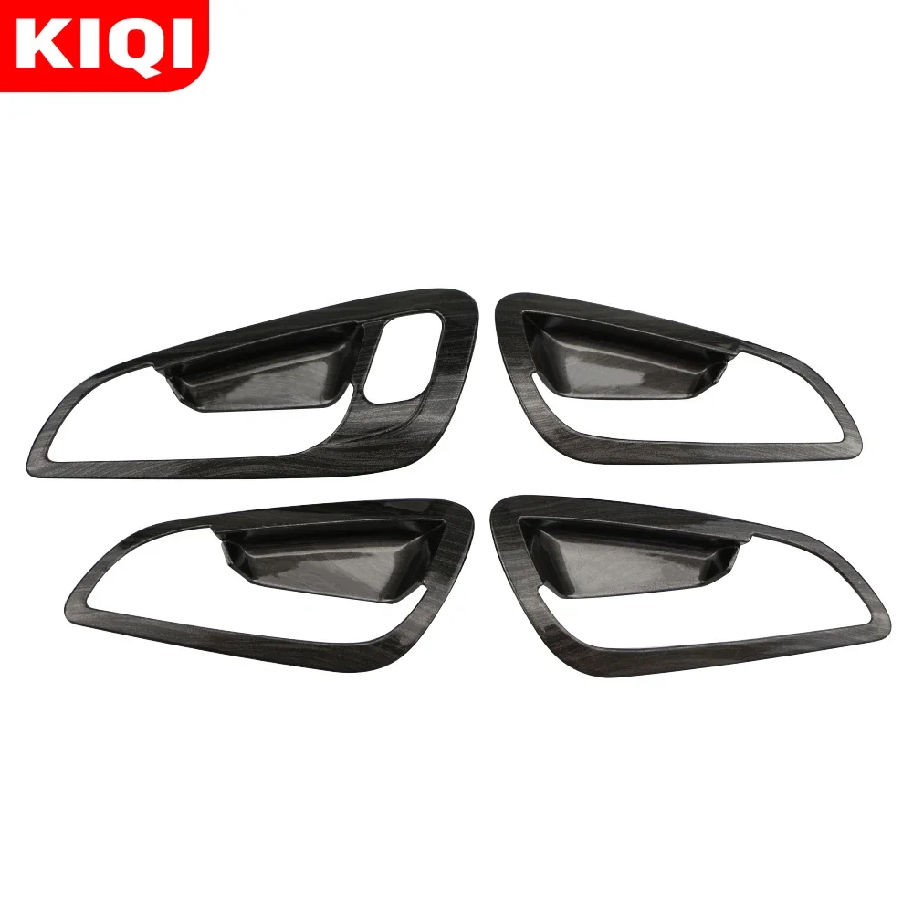 KIQI ABS Car Door Bowl Decoration Cover for Ford Focus 3 MK3 2015 - 2018 LHD Interior Door Handle Protection Covers Trim Sticker