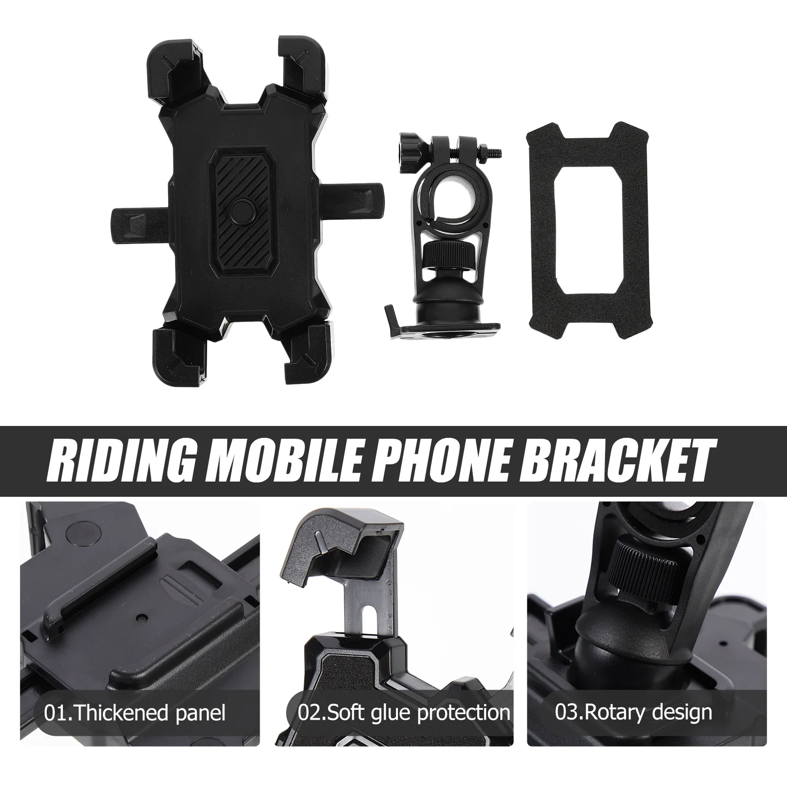 

Rotatable Bike Phone Holder Mount for Cellphone Convenient Phone Stand with Stable Clamp and Scratch-Proof Pads Long-Term Use