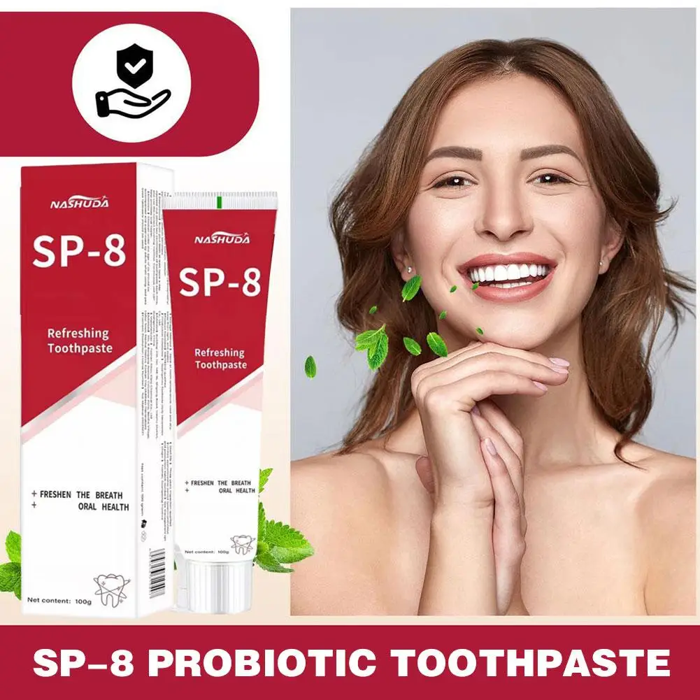 Sp-8 dentifricio sbiancante probiotico macchia schiarente cura orale pulizia dei denti alito profondo dentifricio fresco rimozione R1G3