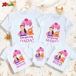 first Birthday Girl Shirt 1st Girls First Birthday Shirt 3rd Family Matching Outfit 2nd Birthday Familia Outfits Can You Say One