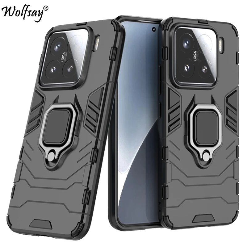 

Ударопрочный противоударный чехол для Xiaomi 15, Магнитная подставка на присоске, полноразмерная задняя крышка для Xiaomi 15, чехол для Xiaomi 15 Pro