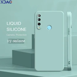 Liquid Silicone Case Cover for Huawei Psmart P Smart Z + Smart+ Psmart+ 2019 2018 Plus Pro S 2021 PsmartZ Solid Back Phone Funda