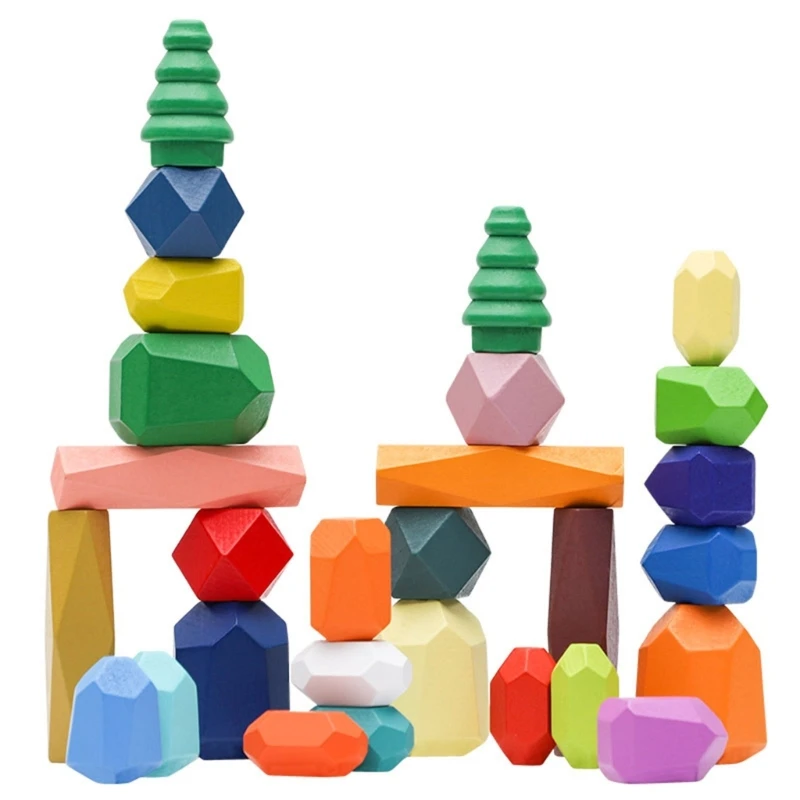 Blocs colorés jouet pour enfants 3 à 5 ans, cadeaux, jouet d'équilibre empilable, compétence motrice pour les tout-petits,