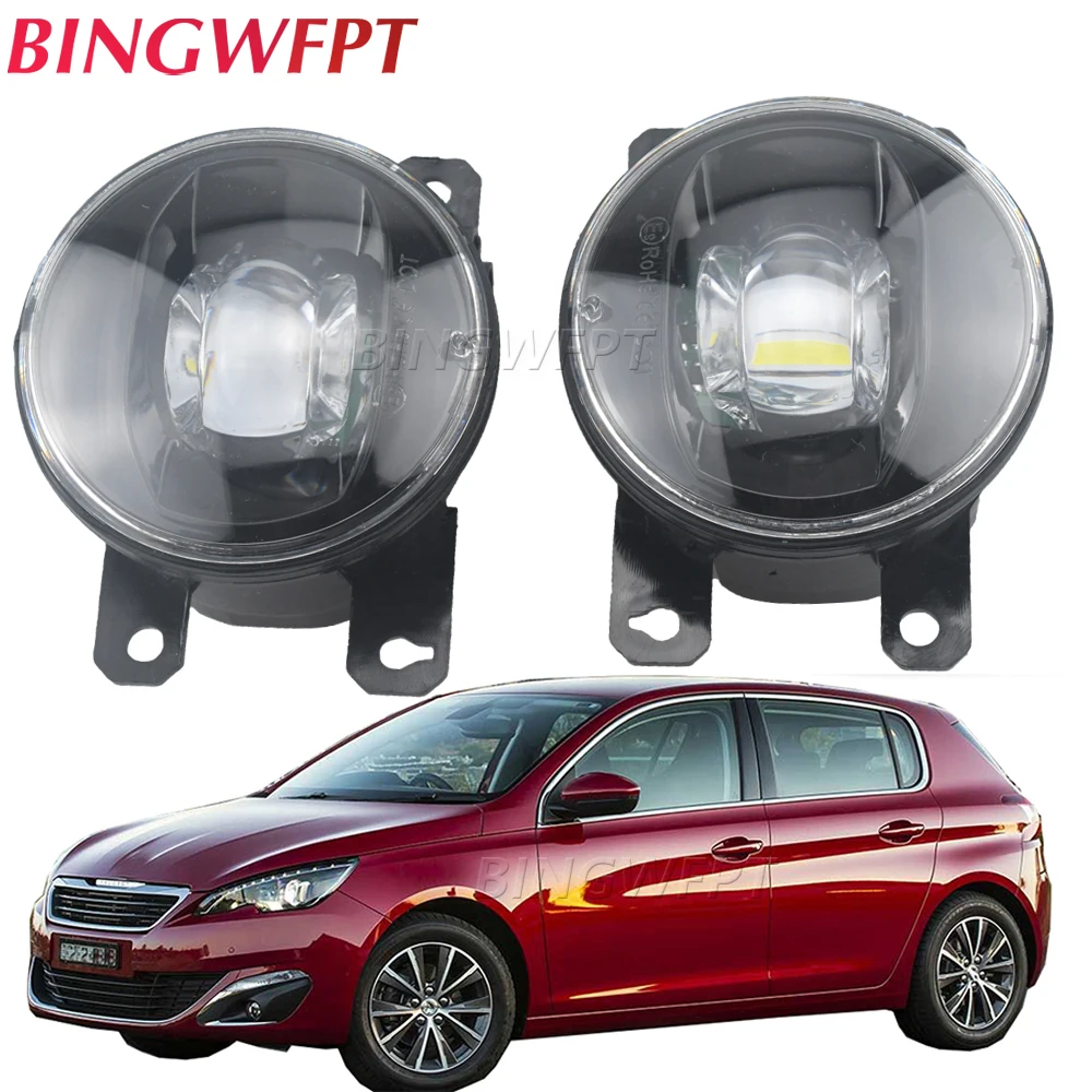 2Pcs/Pair Fog Lamp Assembly Super Bright LED Fog Lights For Peugeot 308 T9 2014 2015 For Peugeot 4007 GP_ 2007-2013